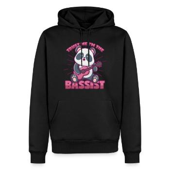 Panda Bass rengaine pour les bassistes et les bassistes - Sweat à capuche Premium bio Homme - noir - Devant - Nico (187cm)