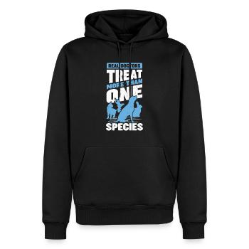 vétérinaire vétérinaire cadeau - Sweat à capuche Premium bio Homme - noir - Devant - Nico (187cm)