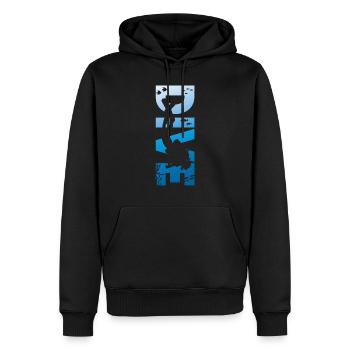 Dive - Men’s Premium Organic Hoodie - black - Front - Nico (187cm)