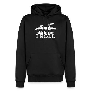 Kayaking This Is How I Roll - Männer Premium Bio Hoodie - Schwarz - Vorne - Nico (187cm)