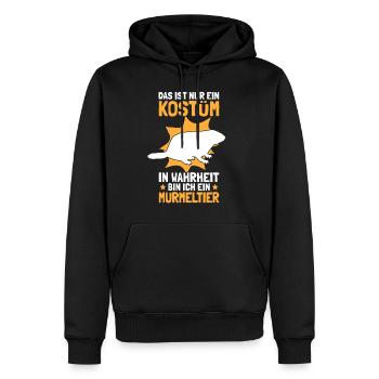Murmeltier Kostüm Erdhörnchen Nagetier Geschenk - Männer Premium Bio Hoodie - Schwarz - Vorne - Nico (187cm)