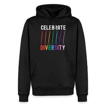 Rock Climbing Climber Rainbow - Sweat à capuche Premium bio Homme - noir - Devant - Nico (187cm)