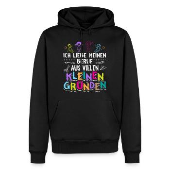 Erzieherin Erzieher Kindergarten Kindergärtnerin - Männer Premium Bio Hoodie - Schwarz - Vorne - Nico (187cm)