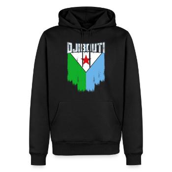 Dschibuti Dschibuti Dschibuti - Männer Premium Bio Hoodie - Schwarz - Vorne - Nico (187cm)