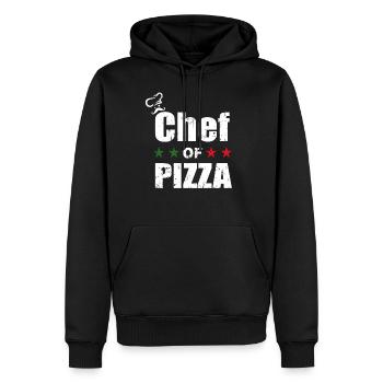 Chef Of Pizza - Italien Pizzeria Pizza Chefkoch - Männer Premium Bio Hoodie - Schwarz - Vorne - Nico (187cm)