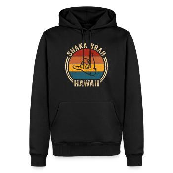 Hawaï Shirt Aloha Hang-Loose Surf Surf - Sweat à capuche Premium bio Homme - noir - Devant - Nico (187cm)