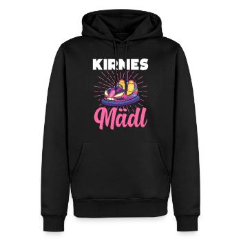 Kirmes Mädl Schausteller Jahrmarkt - Männer Premium Bio Hoodie - Schwarz - Vorne - Nico (187cm)