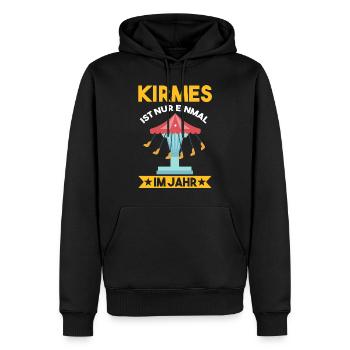 Riesenrad Jahrmarkt Schausteller Kirmes - Männer Premium Bio Hoodie - Schwarz - Vorne - Nico (187cm)