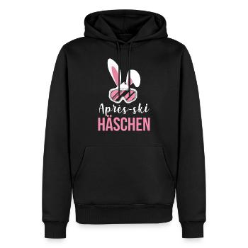 Après-Ski Häschen Ski Alpen Winterurlaub - Männer Premium Bio Hoodie - Schwarz - Vorne - Nico (187cm)