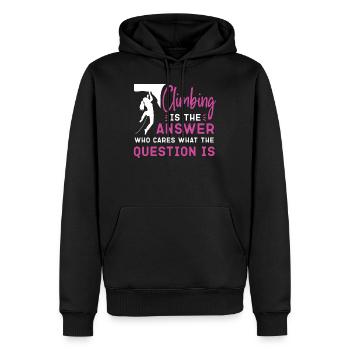 Rock Climbing Climber Girl - Sweat à capuche Premium bio Homme - noir - Devant - Nico (187cm)