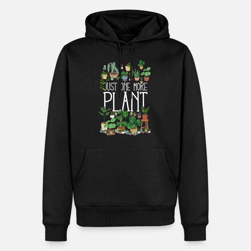 Just One More Plant - Sweat à capuche Premium bio Homme - noir