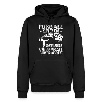 Beachvolleyball Volleyballer - Volleyball - Männer Premium Bio Hoodie - Schwarz - Vorne - Nico (187cm)