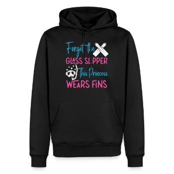 Scuba Diving Diver Girl Forget - Sweat à capuche Premium bio Homme - noir - Devant - Nico (187cm)
