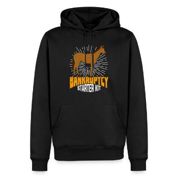 Drôle de cheval propriétaire de chevaux cadeau - Sweat à capuche Premium bio Homme - noir - Devant - Nico (187cm)