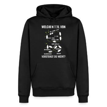 Segeln | Welchen Teil von verstehst du nicht - Männer Premium Bio Hoodie - Schwarz - Vorne - Nico (187cm)