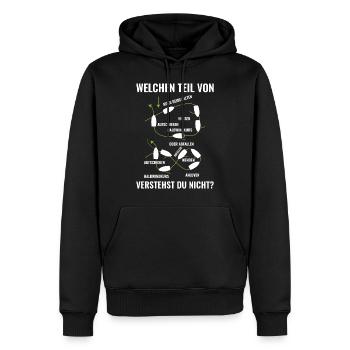 Segeln Tshirt | Lustiges Segeln Sprüche Design - Männer Premium Bio Hoodie - Schwarz - Vorne - Nico (187cm)