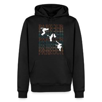 Parkour - Männer Premium Bio Hoodie - Schwarz - Vorne - Nico (187cm)