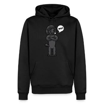 Cão de Água Português Portugiesischer Wasserhund - Männer Premium Bio Hoodie - Schwarz - Vorne - Nico (187cm)