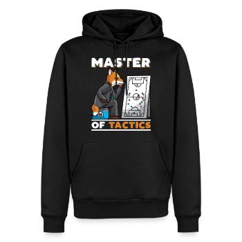 Fußballtrainer Fußball Taktik Trainer Co-Trainer - Männer Premium Bio Hoodie - Schwarz - Vorne - Nico (187cm)