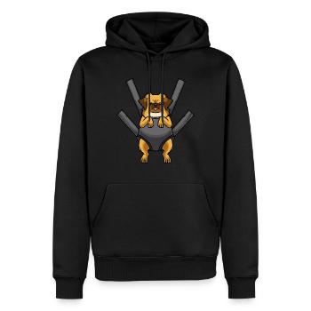 Tibetan Spaniel Dog Tibetan Spaniel - Men’s Premium Organic Hoodie - black - Front - Nico (187cm)