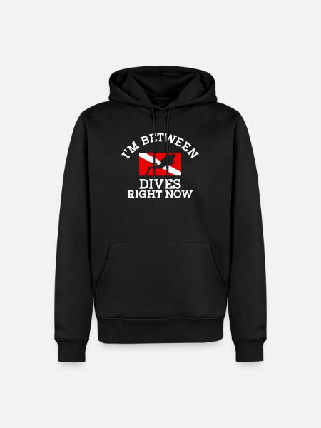 Scuba Diving Diver Down Dive Flag - Ekologiczna męska bluza z kapturem Premium - czarny