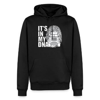 LKW-Fahrer Fernfahrer - It's In My DNA Trucker - Männer Premium Bio Hoodie - Schwarz - Vorne - Nico (187cm)