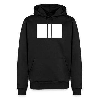 Rectangle - Sweat à capuche Premium bio Homme - noir - Devant - Nico (187cm)