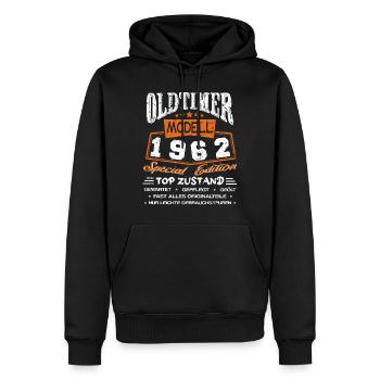 Oldtimer Modell 1962 59. Geburtstag - Männer Premium Bio Hoodie - Schwarz - Vorne - Nico (187cm)