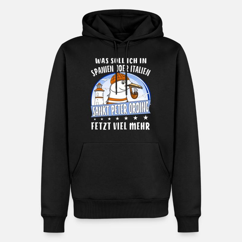 SANKT PETER ORDING - Männer Premium Bio Hoodie - Schwarz