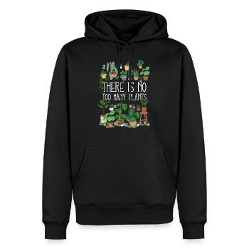 There Is No Too Many Plants - Sweat à capuche Premium bio Homme - noir - Devant - Nico (187cm)