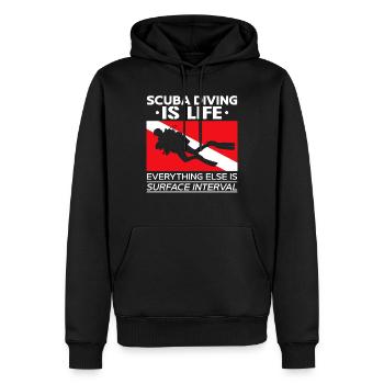 Diver Dive Flag Scuba Diving Is - Sweat à capuche Premium bio Homme - noir - Devant - Nico (187cm)