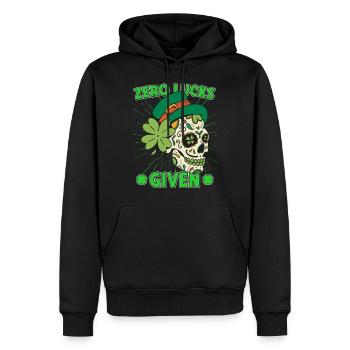 Zero Lucks Given Mardi Gras Skull st patricks day - Männer Premium Bio Hoodie - Schwarz - Vorne - Nico (187cm)