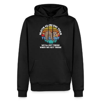 Rock Climbing Climber Retro - Sweat à capuche Premium bio Homme - noir - Devant - Nico (187cm)
