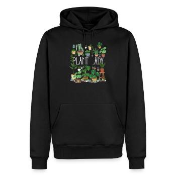 Plant Lady - Männer Premium Bio Hoodie - Schwarz - Vorne - Nico (187cm)