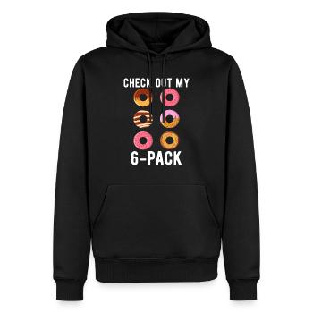 Check out my 6-Pack Donuts - Men’s Premium Organic Hoodie - black - Front - Nico (187cm)