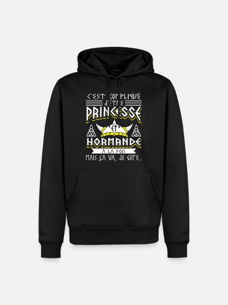 Femme Normande Normandie - Sweat à capuche Premium bio Homme - noir