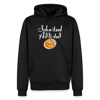Escalope Addicted - Sweat à capuche Premium bio Homme - noir - Devant - Nico (187cm)