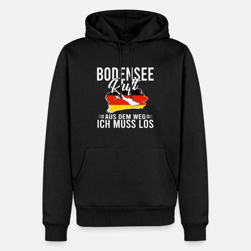 See Konstanz Bodensee - Männer Premium Bio Hoodie - Schwarz