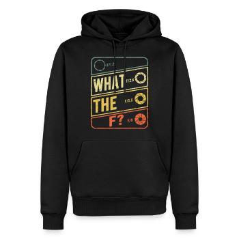 Was das F-Shirt, Fotografengeschenk, Kamera-T-Shirt, - Männer Premium Bio Hoodie - Schwarz - Vorne - Nico (187cm)