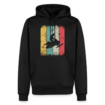 Motoneige Rétro Motoneigistes Skidoo - Sweat à capuche Premium bio Homme - noir - Devant - Nico (187cm)