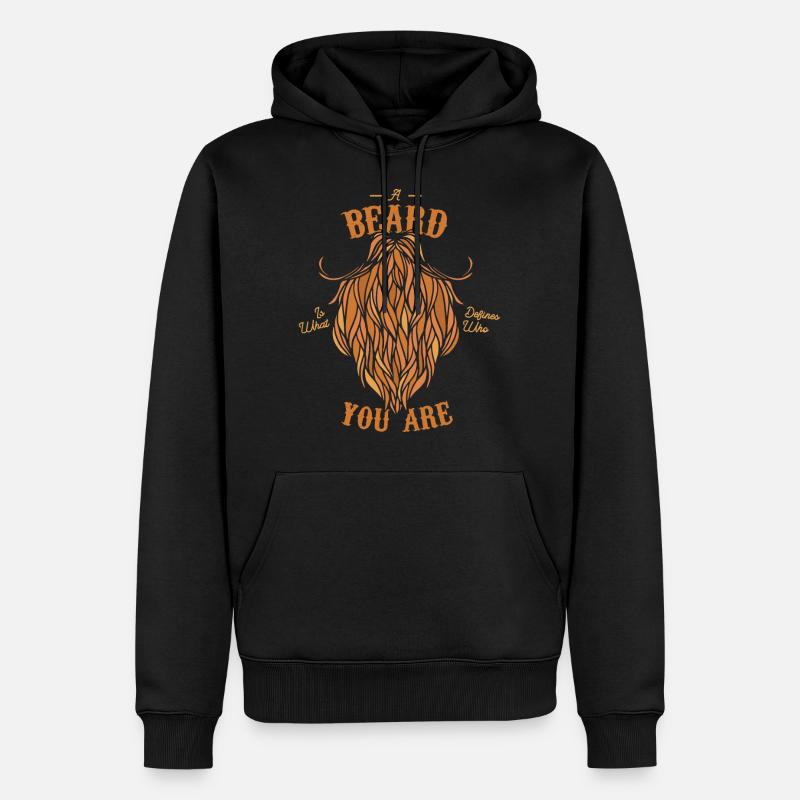 Bart Bartträger Bärte Geschenk - Männer Premium Bio Hoodie - Schwarz