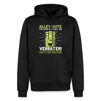 Jobwechsel Neuer Job Abschied Kollege neue Arbeit - Männer Premium Bio Hoodie - Schwarz - Vorne - Nico (187cm)