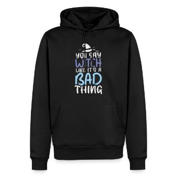 Halloween Lustig - Männer Premium Bio Hoodie - Schwarz - Vorne - Nico (187cm)