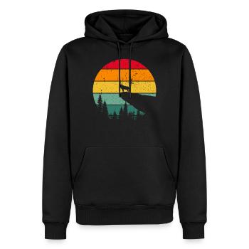 Vintage Retro Afrika Reise Safari Africa Geschenk - Männer Premium Bio Hoodie - Schwarz - Vorne - Nico (187cm)