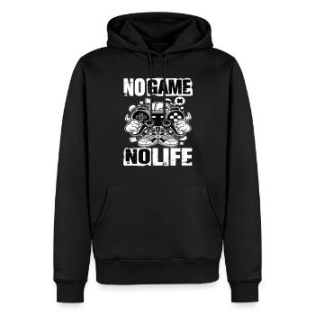 Jeu No Game No Life Gamer - Sweat à capuche Premium bio Homme - noir - Devant - Nico (187cm)