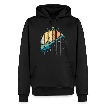 Bass gitarre vintage - Männer Premium Bio Hoodie - Schwarz - Vorne - Nico (187cm)