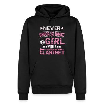 klarinette - Männer Premium Bio Hoodie - Schwarz - Vorne - Nico (187cm)