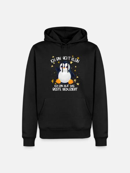 Ich bin nicht klein ich bin aufs beste reduziert - Männer Premium Bio Hoodie - Schwarz