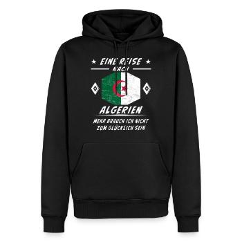 EINE REISE NACH ALGERIEN - Männer Premium Bio Hoodie - Schwarz - Vorne - Nico (187cm)