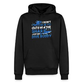 Tauchen - Männer Premium Bio Hoodie - Schwarz - Vorne - Nico (187cm)